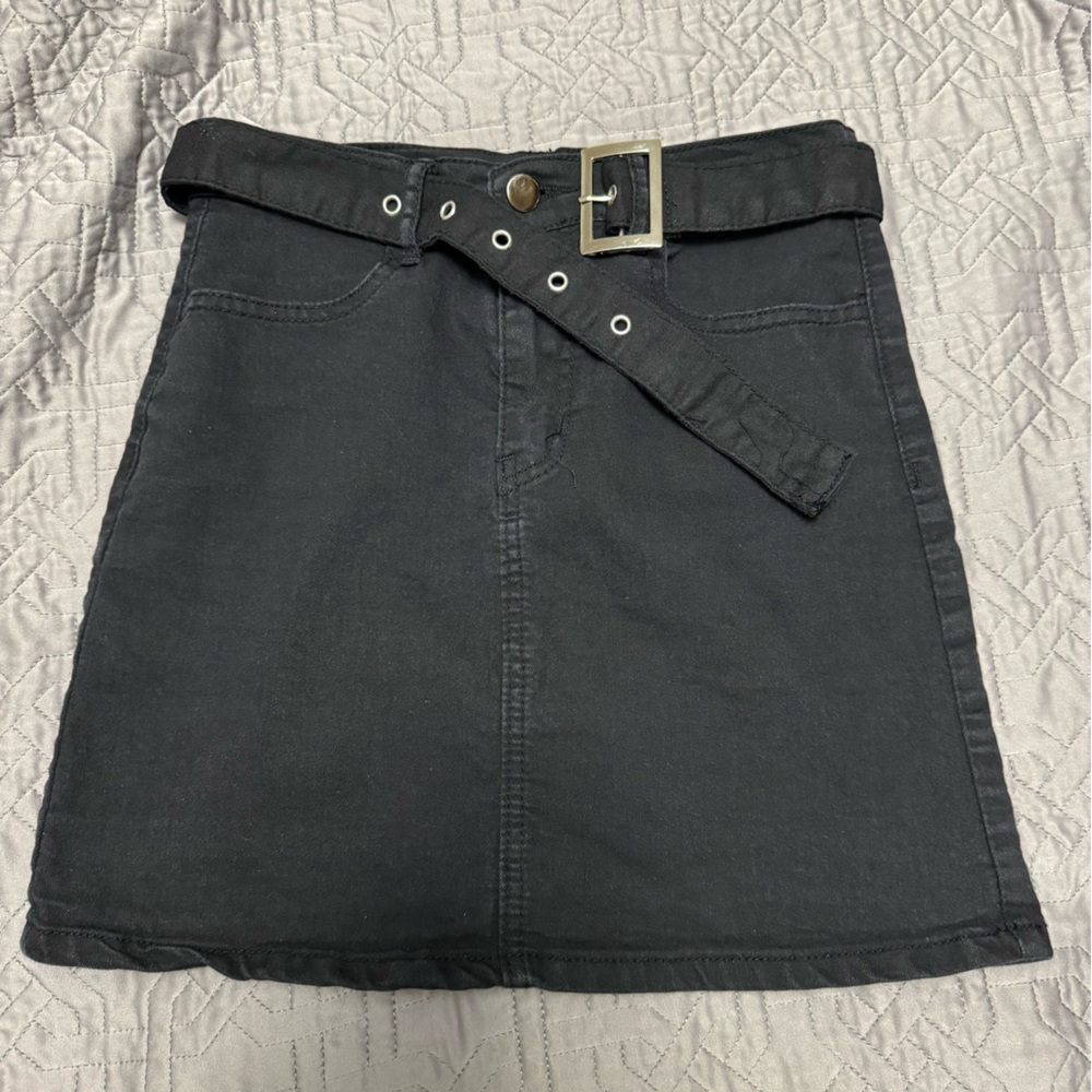 Denim mini skirt